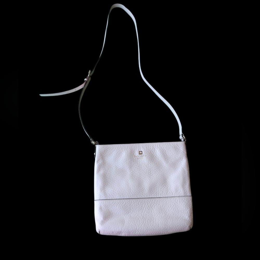 Kate Spade New York Light Pink Pebble Leather Crossbody Bag